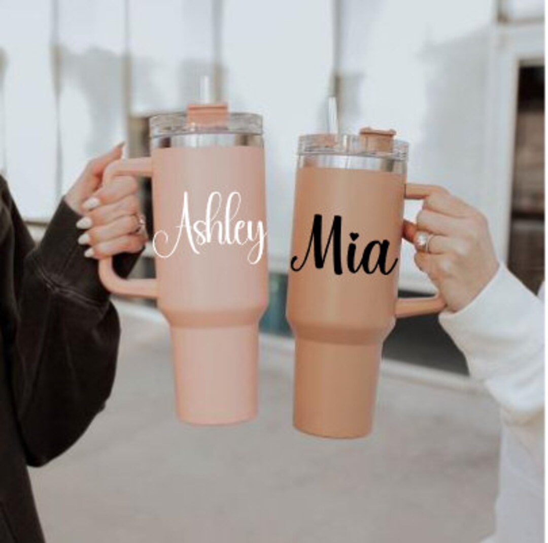 Custom Name Decal for 30oz Tumbler, Water Bottle Decal, 30oz Cup Vinyl ...