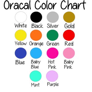 Puede incluir: Carta de colores Oracal que muestra 12 colores diferentes en c&iacute;rculos: blanco, negro, plata, oro, amarillo, naranja, verde, rojo, azul, azul beb&eacute;, rosa fuerte, rosa beb&eacute;, menta y morado.