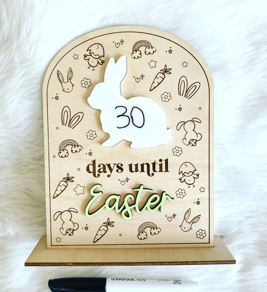 Easter Countdown, Kids Countdown, Easter Bunny Countdown, Easter Decor