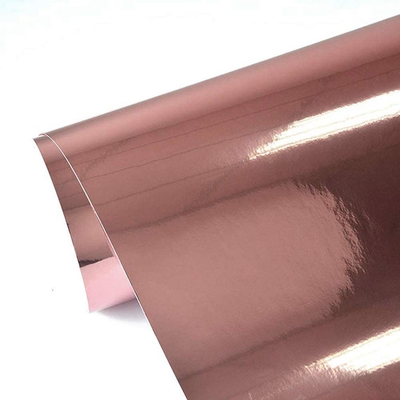 Mirror Rose Gold Vinyl Adhesive Vinyl Sheets Permanent Etsy
