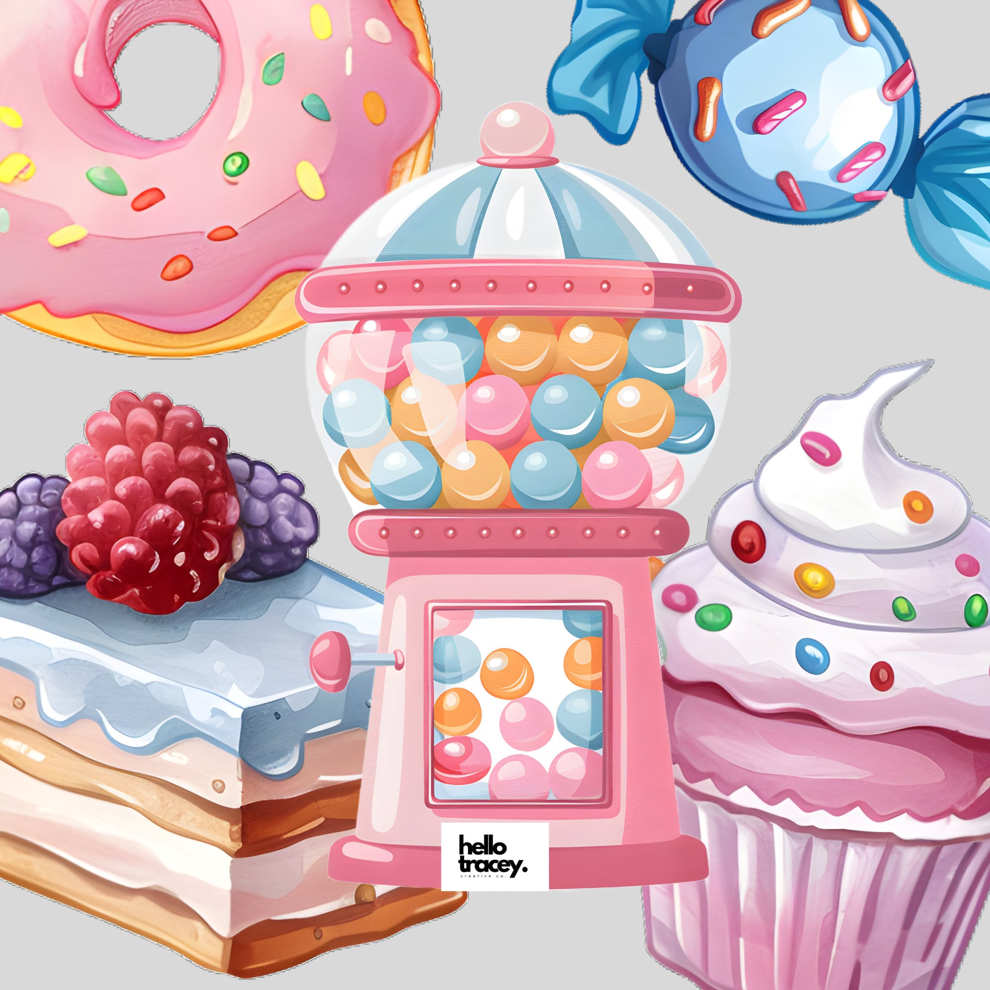 Pastel Candyland PNG Clipart, Watercolor Icecream Donut Sweets Lollies  Candy Party Transparent Pngs Clip Art, Royalty Free, Digital Stickers - Etsy, image size:2000x2000