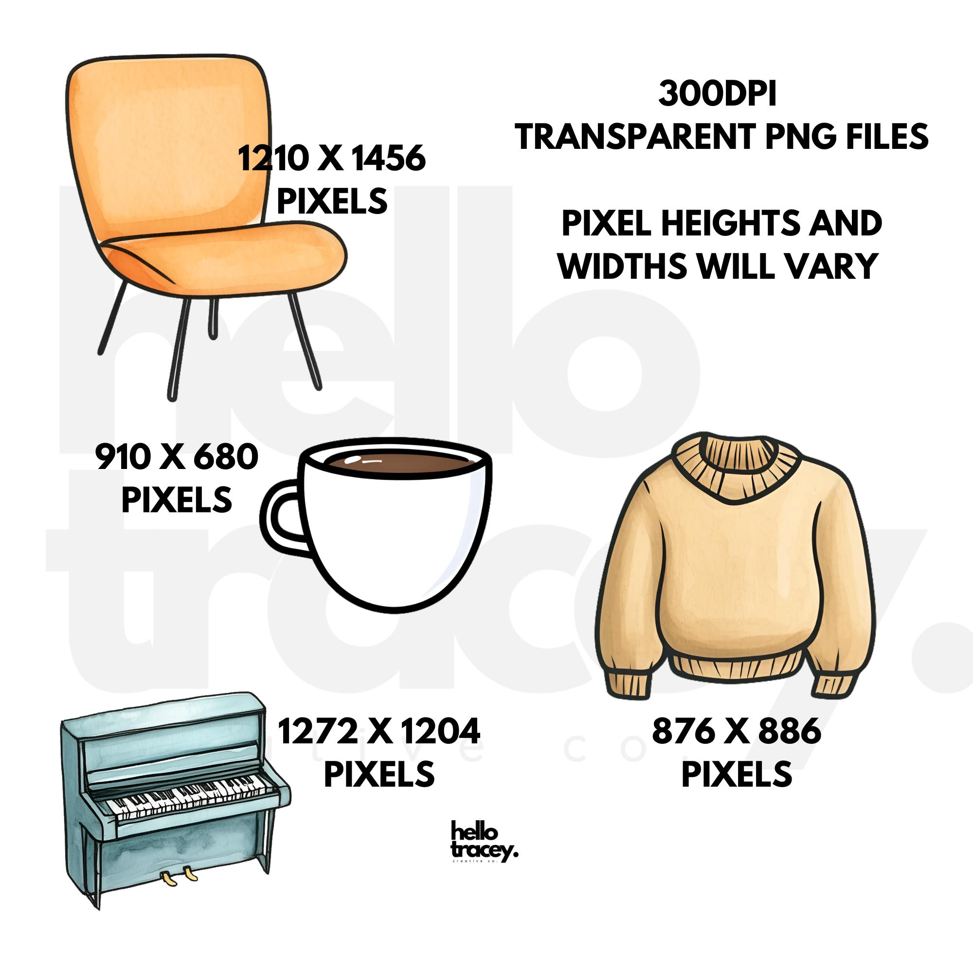 everyday-life-icons-png-clipart-illustrations-hand-drawn-transparent