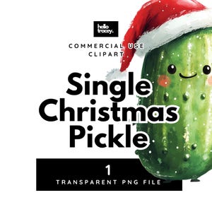 1 sottaceto di Natale PNG clipart, singolo sottaceto di Natale Natale felice carino Clip art trasparente / DOWNLOAD IMMEDIATO file png