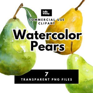 Pear PNG clipart, Fruit, Pears Transparent PNGs clip art, Royalty Free, Digital Stickers, Summer Tropical Healthy Food Fruits PNG