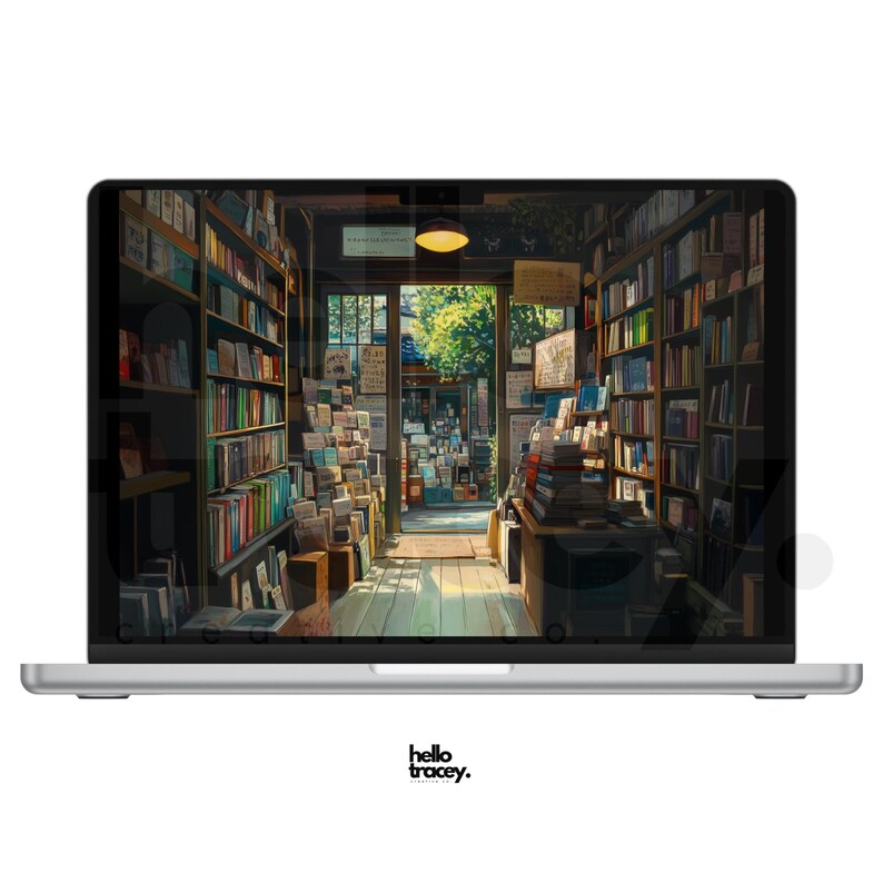 Studio Ghibli Inspired Desktop Wallpapers | aesthetic anime lofi cafe florist record store storefronts flower shop wallpaper gaming streaming youtube background images