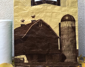 Recycled Feed Bag Tote, reusable tote bag, grocery tote, recycled shopping bag, reusable grocery bag, recycled tote bag, Payback barn silo