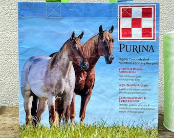 Bolsa de alimentación reciclada, bolsa de mano reutilizable, bolsa de supermercado, bolsa de compras reciclada, bolsa de supermercado reutilizable, bolsa de mano reciclada, Purina horse