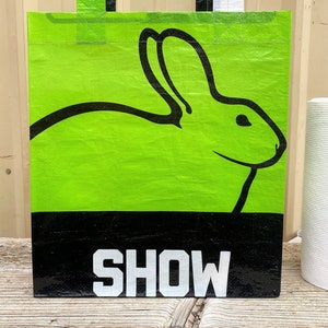 Bolsa de alimentación reciclada, bolsa de mano reutilizable, bolsa de supermercado, bolsa de compras reciclada, bolsa de supermercado reutilizable, bolsa de mano reciclada, conejo, Show Maker