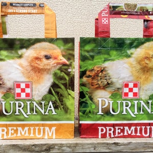 Bolsa de comida reciclada, bolsa de mano reutilizable, bolsa de supermercado, bolsa de compras reciclada, bolsa de supermercado reutilizable, bolsa de mano reciclada, Purina chick