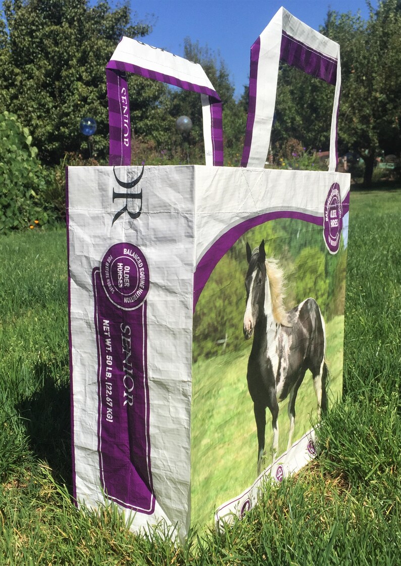 Feed Bag Tote Reusable Grocery Bag Feed Sack Tote Recycled Etsy