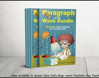 Paragraph Writing Prompts Bundle: Elementary Grades 3-6 (PDF)