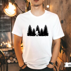 Big Foot Pine Trees Unisex Jersey Short Sleeve Tee