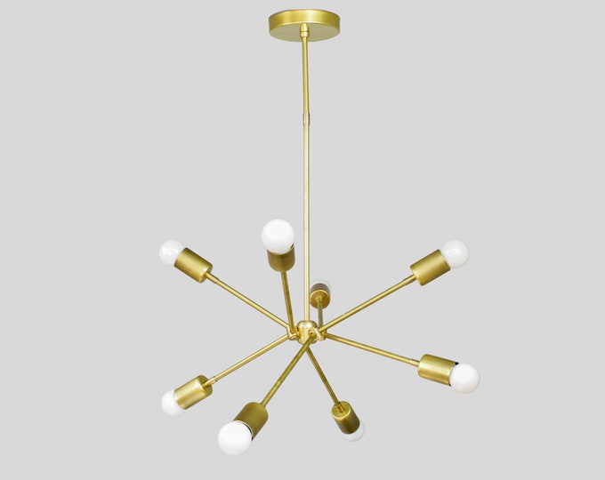 Sputnik chandelier | Mid century modern | Art deco light fixture | Ceiling lights | Foyer light | Industrial lamp | Pendant lighting | MCM