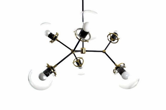 Sputnik Chandelier, Naturous 12 Lights Pendant Lighting, Painted Black Modern Sputnik Light, UL Listed Sputnik Chandelier, Naturous 12 Lights Pendant Lighting, Painted Black Modern Sputnik Light, UL Listed