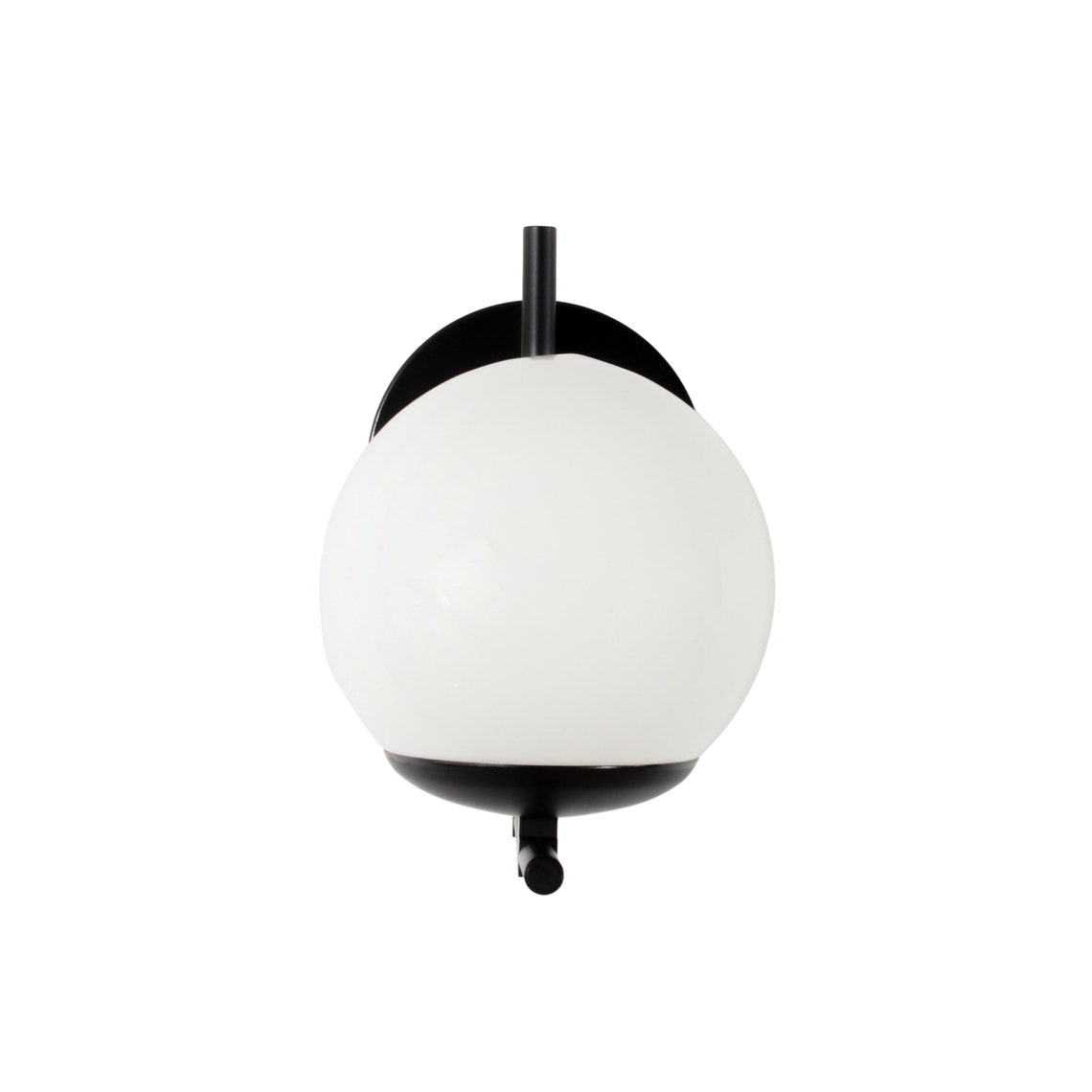 Modern Globe Sconce Black Wall Sconce Glass Globe Sconce - Etsy