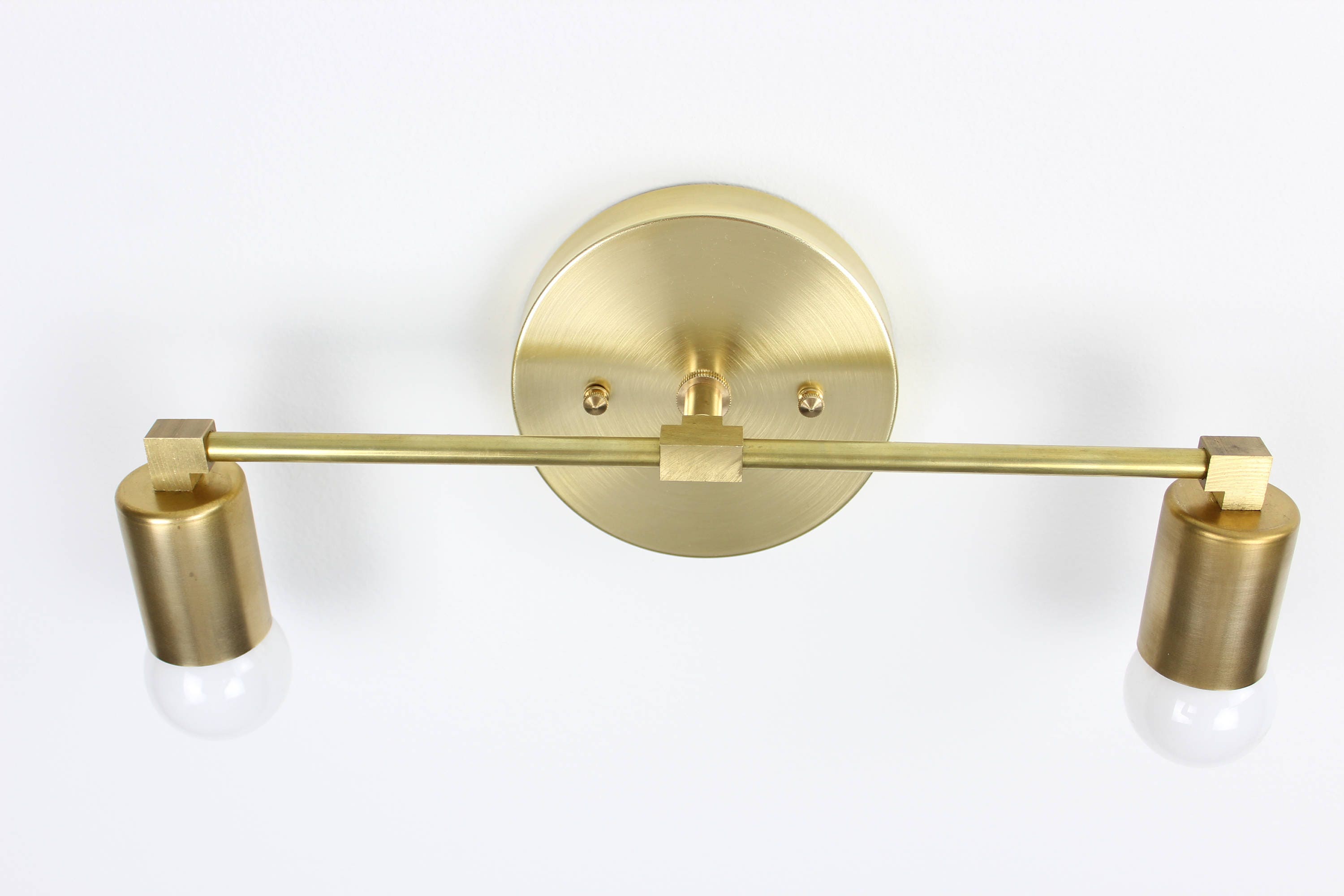 Bathroom Vanity Light - Wall Sconce - Raw Brass - Mid ...
