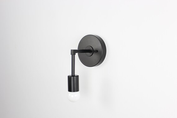 black modern sconce