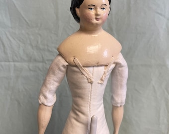 Reproduction Paper Mache 1860s doll 14 inches