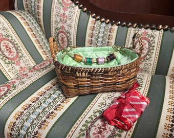 Reproduction French Fashion Doll Sewing basket