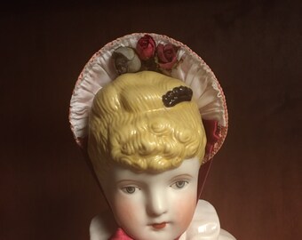 Doll sized Bebe 1880s Bonnet for 20” doll