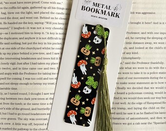 Spooky Plant Lover - Metal Bookmark | Cute and Spooky | Gift for Halloween Lover | Cats Intuition | Book Page Marker Saver | Goth Girl Gift