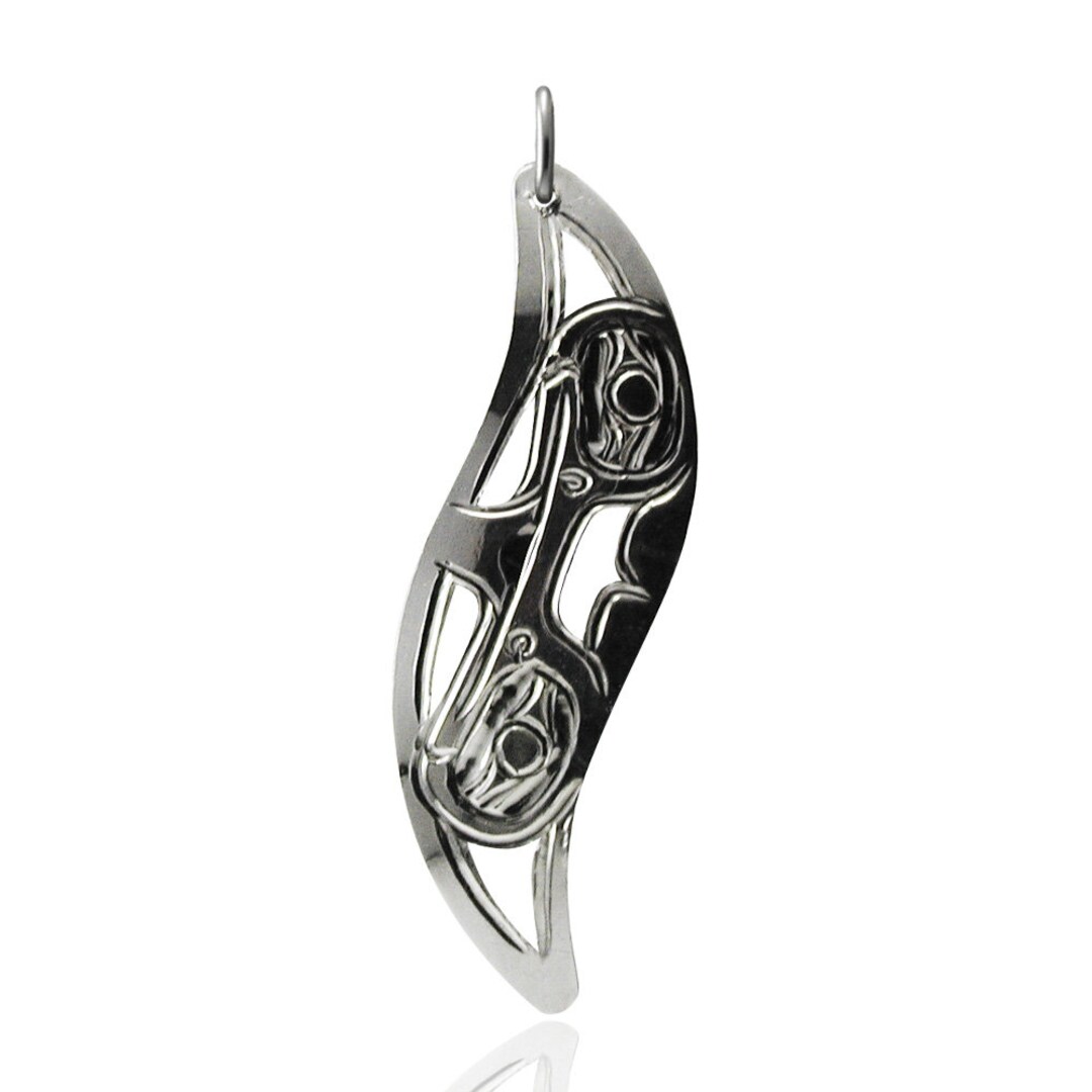Frog S Shaped Pendant in Sterling Silver, by First Nations Artist ...