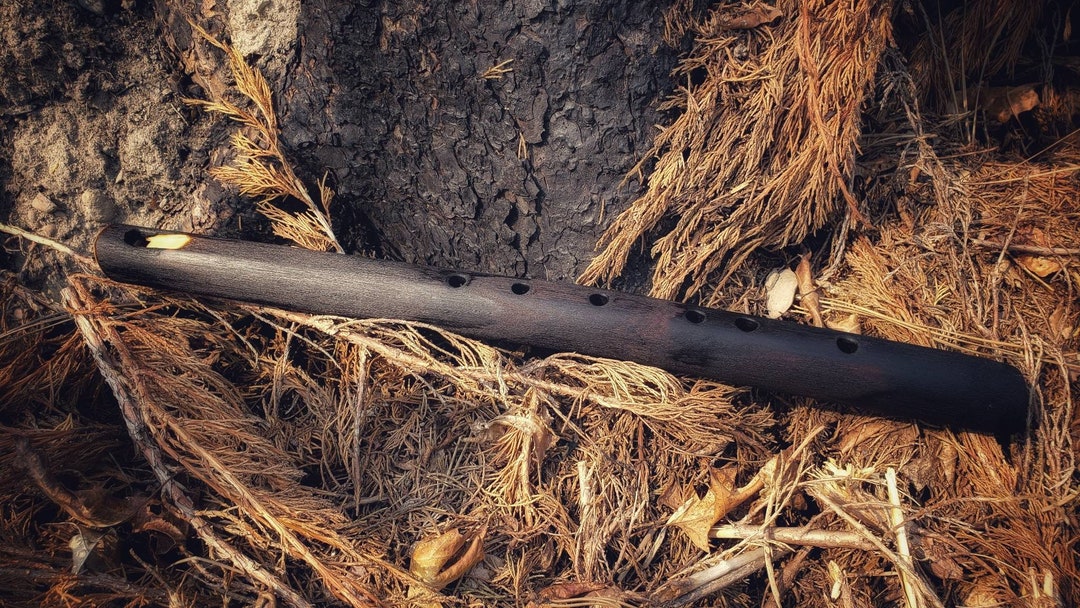 Blackened Diatonic Flute in F pišťaľka Etsy