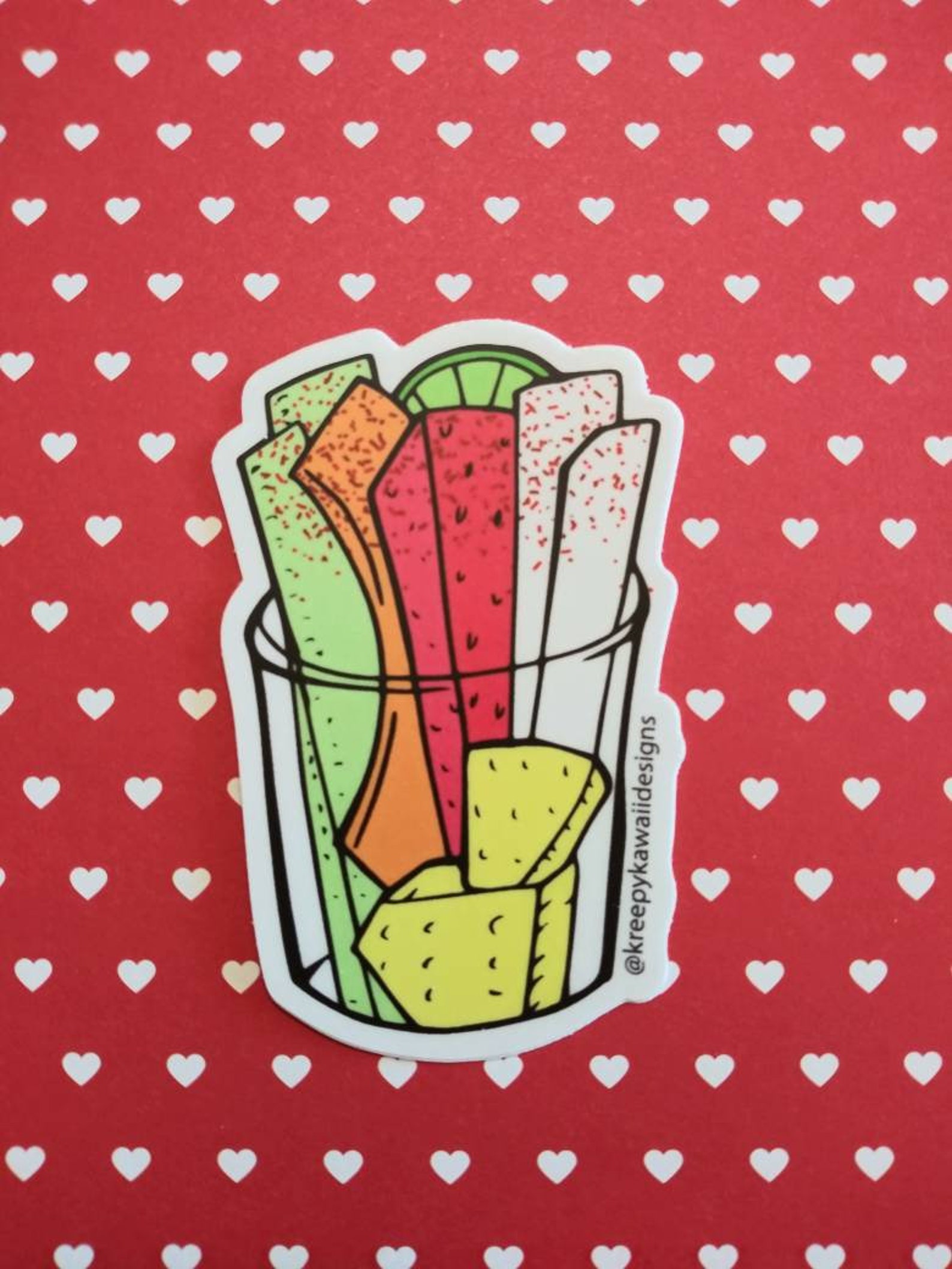 Mexican frutas cup fruit cup with tajin vinyl sticker 3 x 2 Etsy
