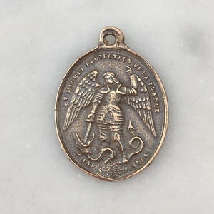 Medal - Saint Michael - Bronze or Sterling Silver - Antique Reproduction 491 CeCeAgnes