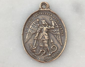 Medal - Saint Michael - Bronze or Sterling Silver - Antique Reproduction 491 CeCeAgnes