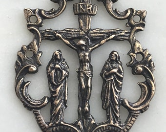 Crucifix Pendant - Sterling Silver or Bronze - 1101 CeCeAgnes