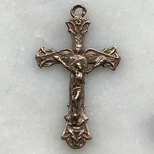 Petite Angel Crucifix - Sterling Silver or Bronze - 1080 CeCeAgnes Rosary Parts