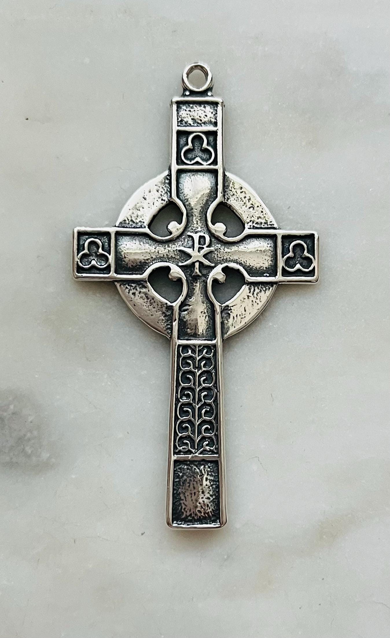 MJG Croce ZIA In Argento Sterling Con Onice Nero E Catena - 12 Grammi - Stile Biker