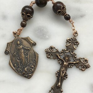 Three Hail Mary Chaplet - Bronzite and Bronze CeCeAgnes