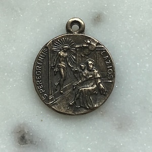 Medal - Saint Peregrine - Bronze or Sterling Silver - Antique Reproduction 933 CeCeAgnes