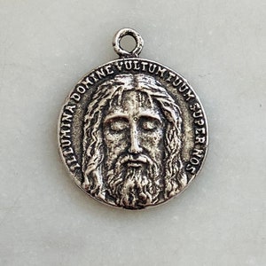 Medal Holy Face of Jesus Bronze or Sterling Silver Antique Reproduction 1426 CeCeAgnes image 1