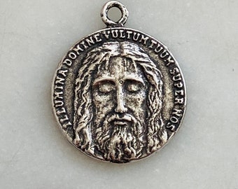 Médaille - Sainte Face de Jésus - Bronze ou argent sterling - Reproduction antique 1426 CeCeAgnes