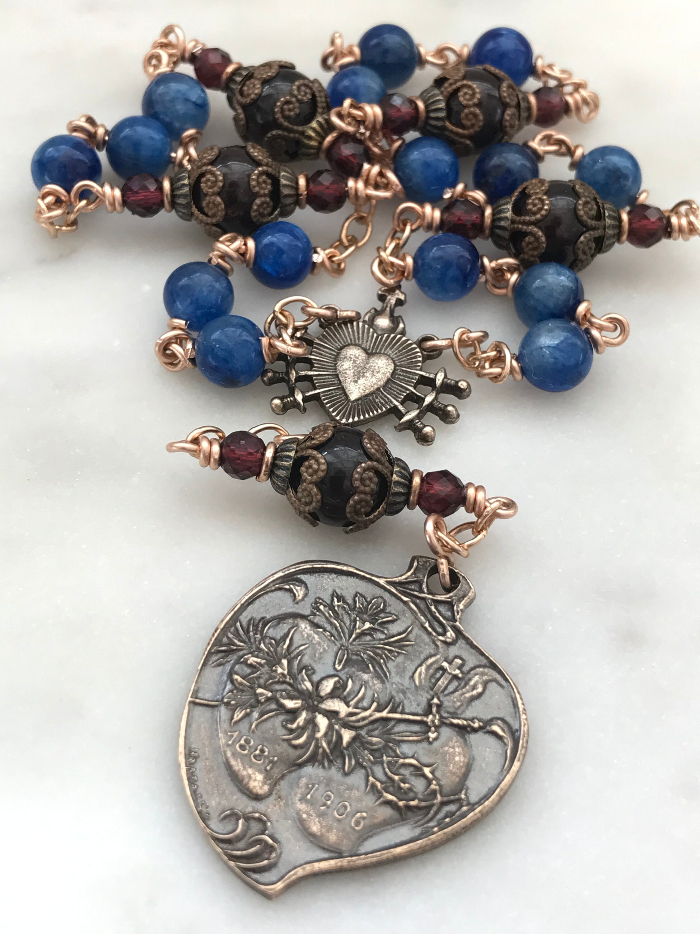 Sacred Heart Immaculate Heart Two Hearts Chaplet Rosary - Etsy