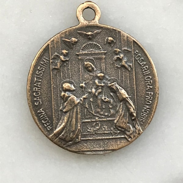 Medal - Saint Thomas Catherine and Dominic - Bronze or Sterling Silver - 1293 CeCeAgnes