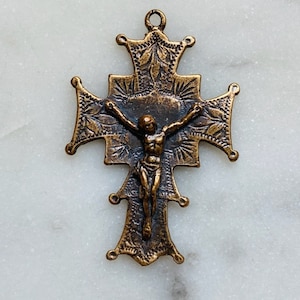 Crucifix - Sterling Silver or Bronze - Antique Reproduction 364 CeCeAgnes