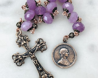 Confirmation Gift Rosary - Saint Helen Bronze Single Decade Tenner