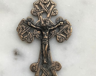 Celtic Crucifix - Bronze - Antique French Reproduction 436
