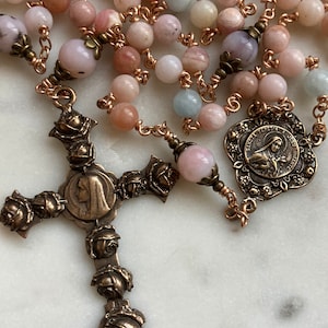 Saint Therese Rosary - Opals and Bronze CeCeAgnes