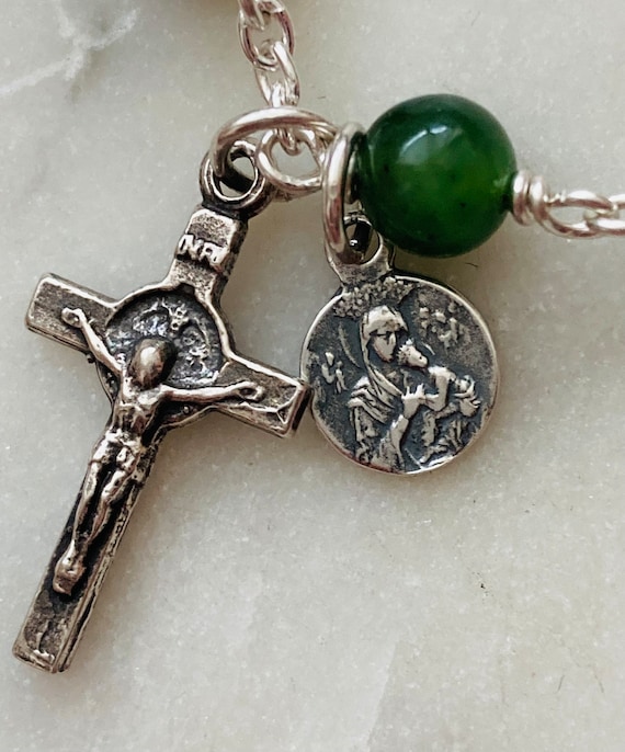 Jade Rosary Bracelet All Sterling Wire wrapped Ceceagnes Etsy Canada