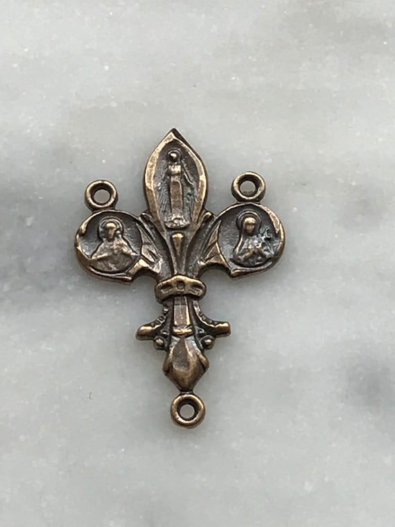 Rosary Centerpiece Bronze or Sterling Silver Antique