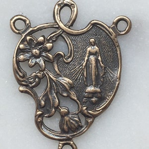 Rosary Center - Bronze or Sterling Silver - Antique Reproduction 930 CeCeAgnes