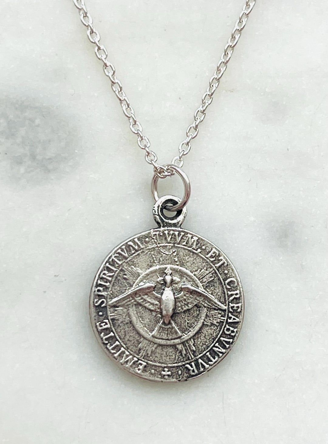 Sterling Silver Holy Spirit Necklace - Etsy