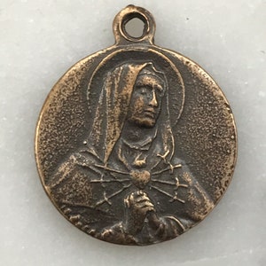 OL of Sorrows Medal - Sterling Silver or Bronze - Antique Reproduction 597M CeCeAgnes