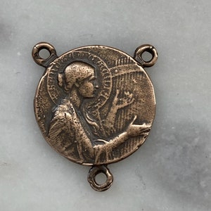 Saint Cecilia Rosary Centerpiece - Bronze or Sterling Silver - Antique ...