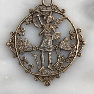 Medal - Saint Michael - Bronze or Sterling Silver - Antique Reproduction 1074 CeCeAgnes